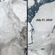 Image for article titled These Satellite Images Show the Final Days of Canada's Last Ice Shelf